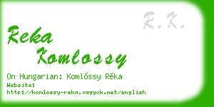 reka komlossy business card